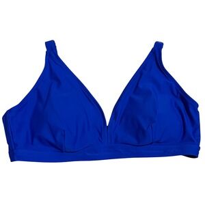 Time and Tru Women's Royal Blue Halter Bikini Swimsuit Top Size 2X 20W 22W
